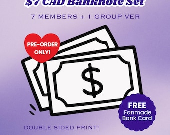 PRE-ORDER ONLY | Purple 7 Canadian Dollar Bill | K-pop Fanmade Merch Printed
