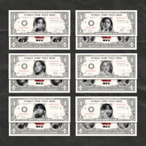 ARllRANG Dollarbiljet Sjabloon | 15 Bewerkbare Ontwerpen | K-pop Concert Gratis Downloads (Digitale Download) afbeelding 4