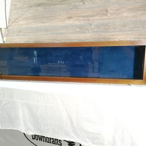 45" pecan color poplar wood gun display