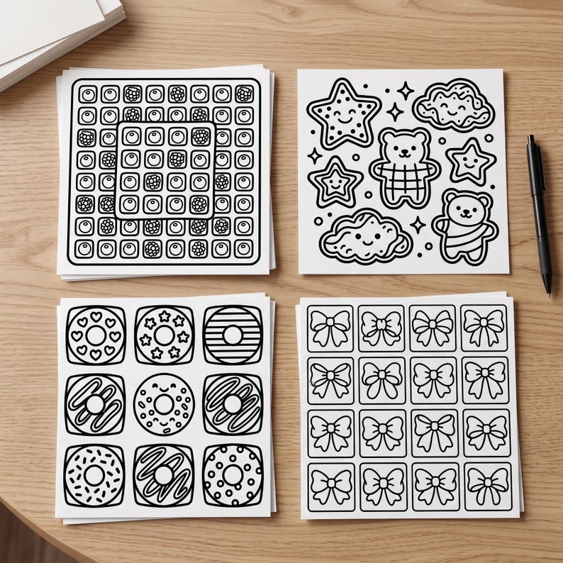 Pattern Coloring Pages, Bold Easy Cozy Minimalist Designs (30 Pages) - Etsy