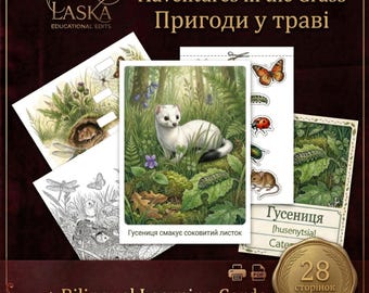 Pacchetto didattico bilingue sulla natura, schede didattiche su insetti e animali in ucraino e inglese (download in PDF)