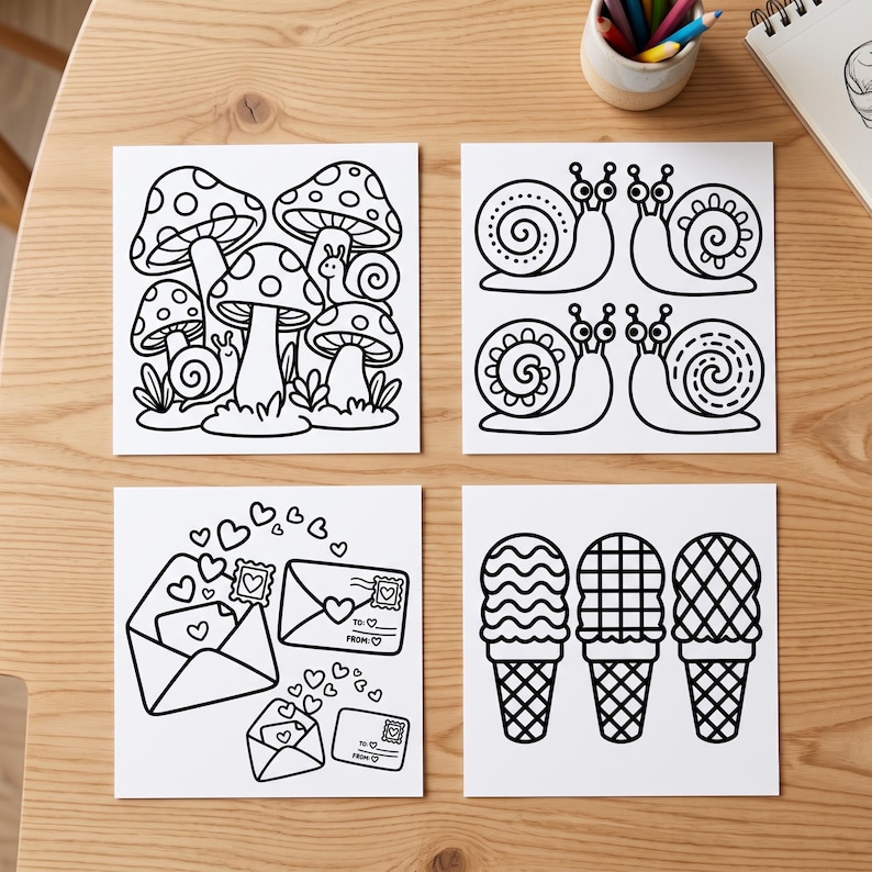 Pattern Coloring Pages, Bold Easy Cozy Minimalist Designs (30 Pages) - Etsy