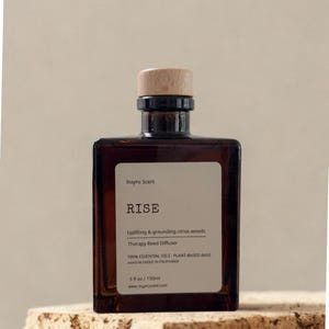 Therapy Reed Diffuser | Uplifting Citrus Essential Oil Home Fragrance, Hand-Blended California