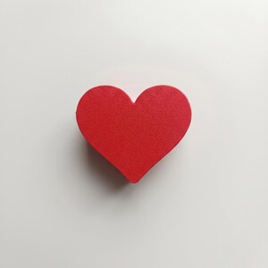 Red Heart Cabinet Knob, Heart Drawer Pull, Colorful Furniture Handle, Kids Room Decor