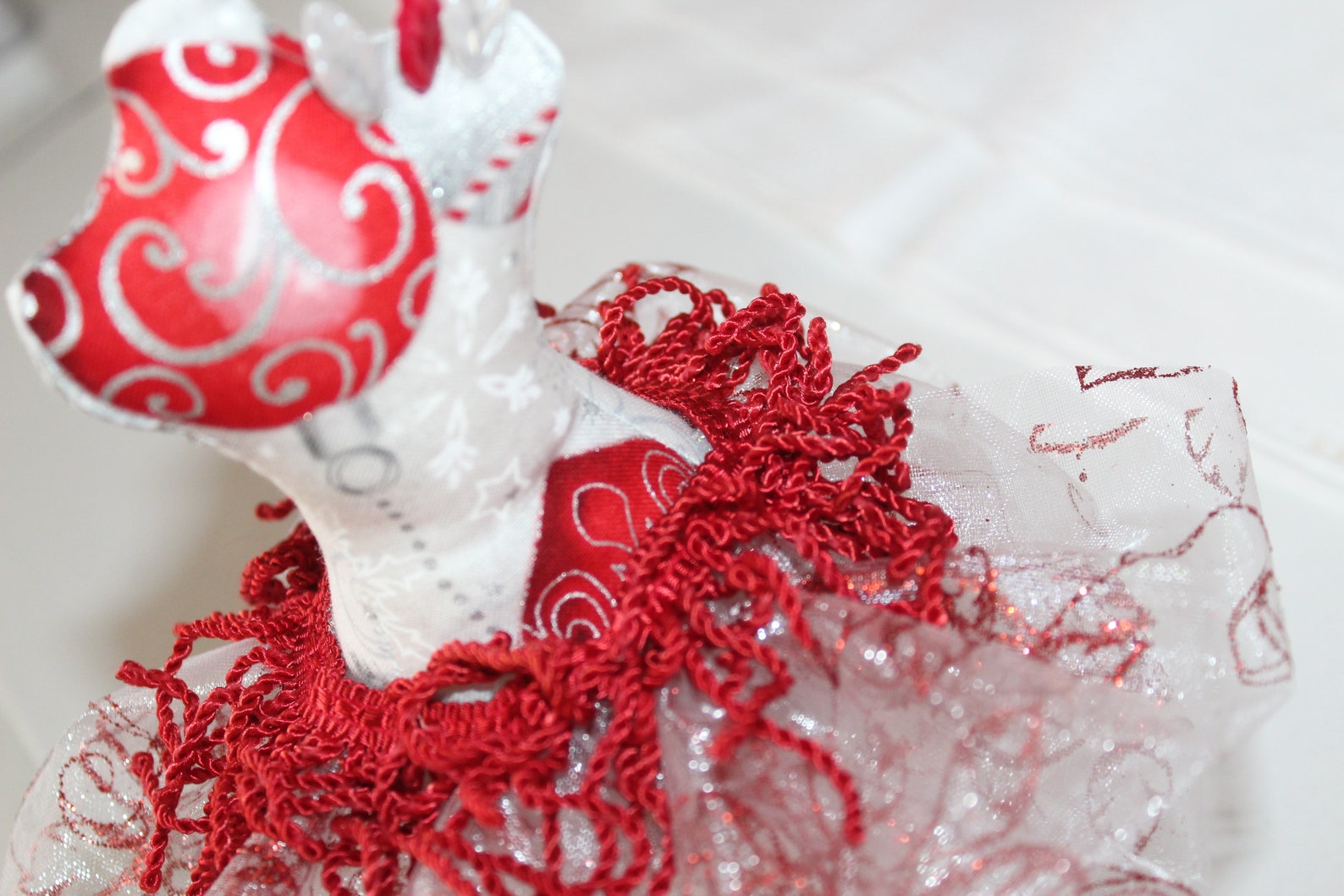 Mannequin Dress Form Pin Cushion Pincushion Holiday Red & Etsy