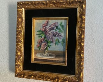 Dipinto ad olio vintage degli anni '70 firmato dall'artista Ernst Schildt, nella cornice originale.