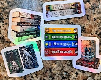 Booktok romantasy favorites stickers, Court of Ravens, Saga of the unfated, Shepherd King, Trial of the Sun Queen, Crowns of Nyaxia