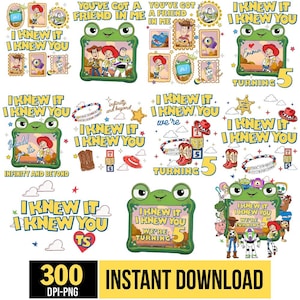 Story Friends Toys Watercolor Bundle, Toy Story 5 Characters PNG, Buzz Lightyear Woody Jessie Digital Clipart, You’ve Got a Friend in Me p image 1