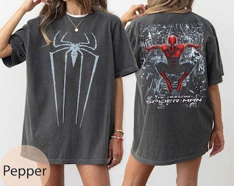 Vintage Amazing Spider-Man Comfort Colors Shirt, Andrew Spiderman Tee, Mcu Comic Gift, Spiderman Disneyland Shirt, Family Matching Gift Tee