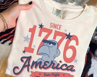 Retro The Muppets Sam Eagle 4th Of July T-shirt, 250th USA Anniversary Tee, USA Flag, Independence Day Tee, Family Matching Patriotic Shirt