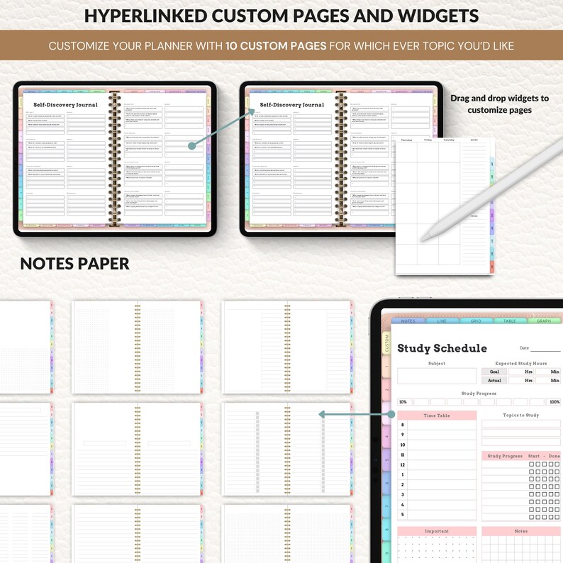 GoodNotes Digital Planner Bundle, Hyperlinked Productivity System (Digital Download) image 12