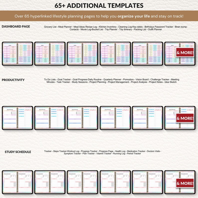 GoodNotes Digital Planner Bundle, Hyperlinked Productivity System (Digital Download) image 10