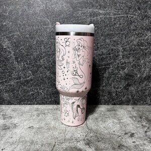 Little Mermaid Engraved Stanley Tumbler | 40oz Insulated Travel Mug image 6