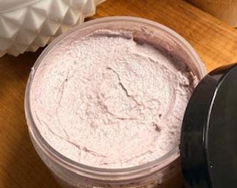 Exfoliante facial, exfoliante de lavanda aterciopelada, limpiador facial exfoliante y suavizante, cuidado de la piel artesanal.