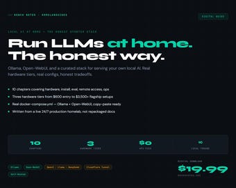 Local AI at Home | The Honest Starter Stack | Ollama, Open-WebUI, Self-Hosted LLMs (Instant Download)