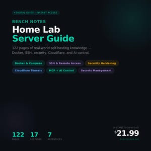 ホームラボサーバーガイド：Docker、SSH、セキュリティ、セルフホスティング（即時ダウンロード）