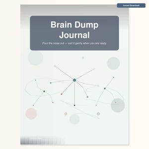Brain Dump Journal Printable | ADHS Mind Map | Gedanken-Organizer | Sofort Download