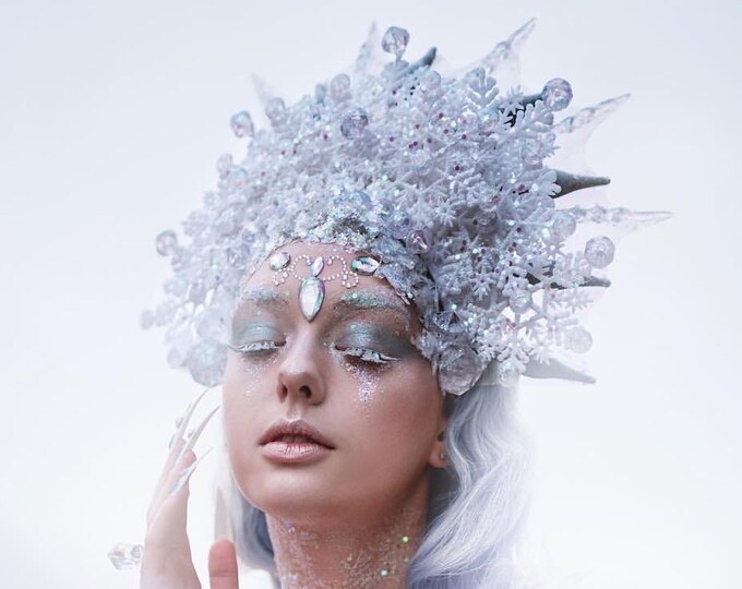 READY TO SHIP Snow Ice Queen Elsa Frozen Headpiece Headdress - Etsy