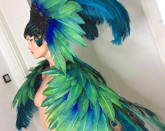 MADE TO ORDER Peacock Phoenix wings Set