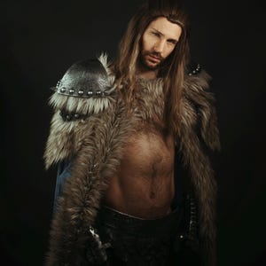 MADE TO ORDER Steel Blue Armored Royal Kings Cloak