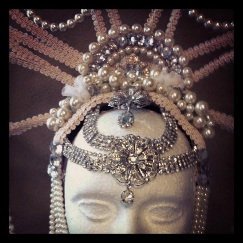 MADE TO ORDER Art Deco Headdress Headpiece Shabby Chic Pearl Etsy