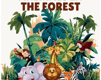 Kolorowanka dla dzieci: Zwierzęta Leśne | 30 stron z leśnymi krajobrazami do druku (wersja cyfrowa do pobrania)