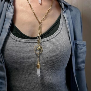 Quarzkristall Lariat Halskette