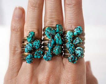 BOHEMIA DREAMER RING /// Turquoise stacker, bohemian jewelry, boho rings