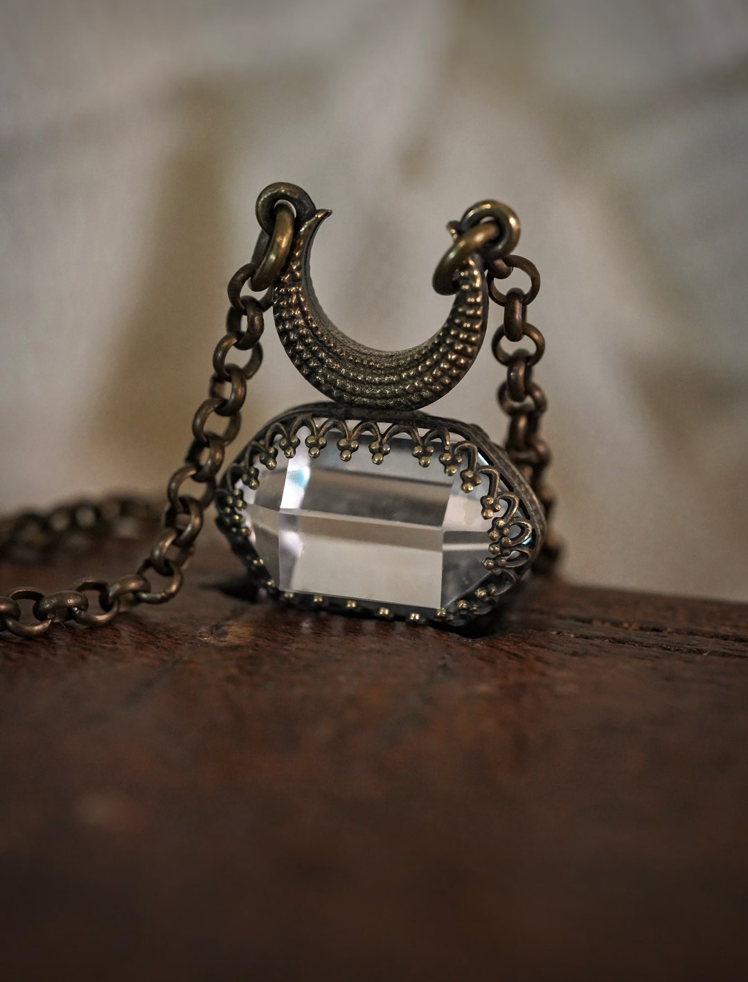 MOONBEAM CRYSTAL PENDANT Etsy