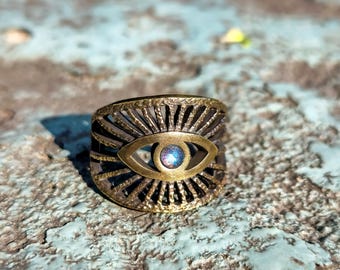 Anillo de labradorita Solaris