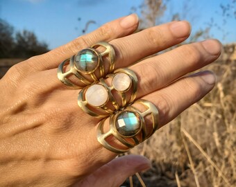 ILLUMINA RING /// Labradorite ring