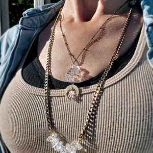 RAW DIAMOND PENDANT, HERKIMER DIAMOND,DIAMOND PENDANT, DIAMOND NECKLACE, CRYSTAL NECKLACE, HERKIMER DIAMOND JEWELRY