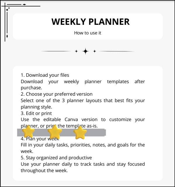 Minimal Weekly Planner Template | Editable Canva Productivity to Do ...