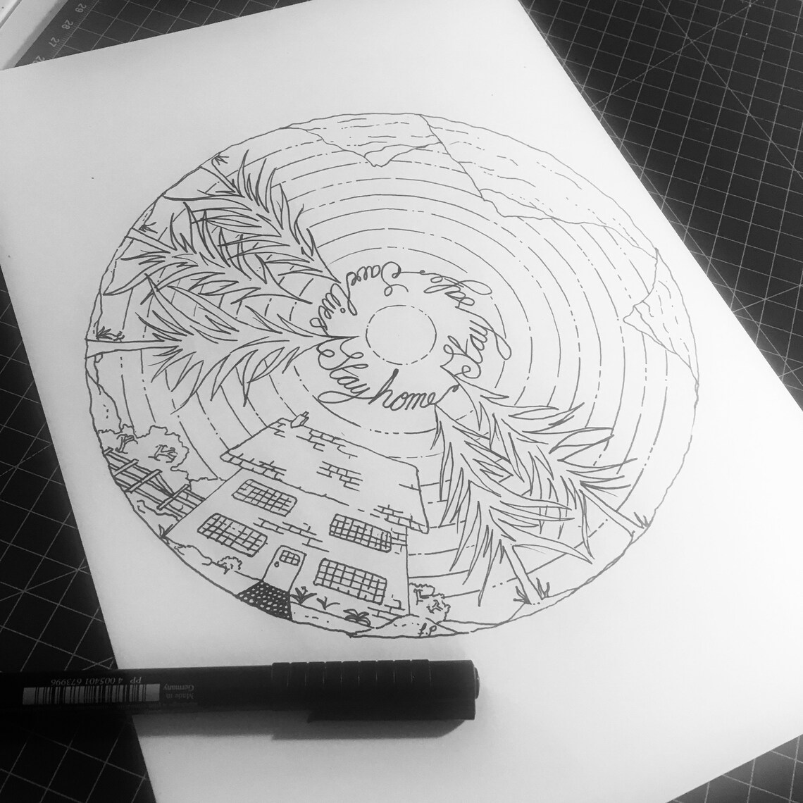 Colouring Page Stay Home Stay Safe Save Lives. | Etsy