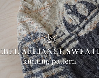 Rebel Alliance Star Wars Sweater Knitting Pattern