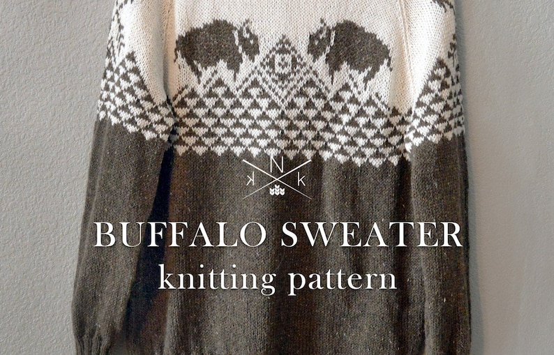 Buffalo Sweater Knitting Pattern image 1