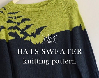 Bats Sweater Knitting Pattern - Etsy Canada