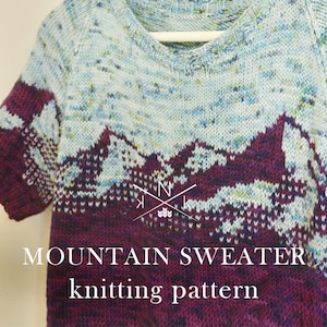 Bergkette Pullover Strickmuster