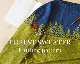 Forest Sweater Knitting Pattern