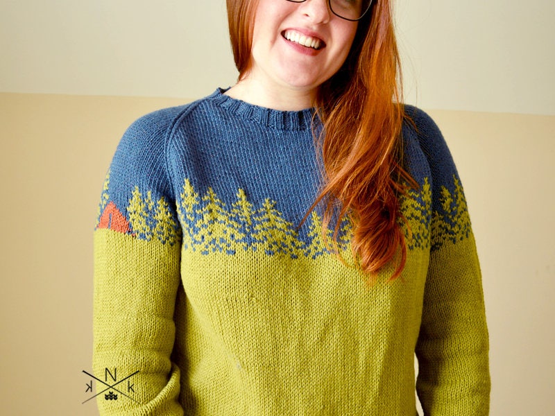 Forest Sweater Knitting Pattern Etsy Canada