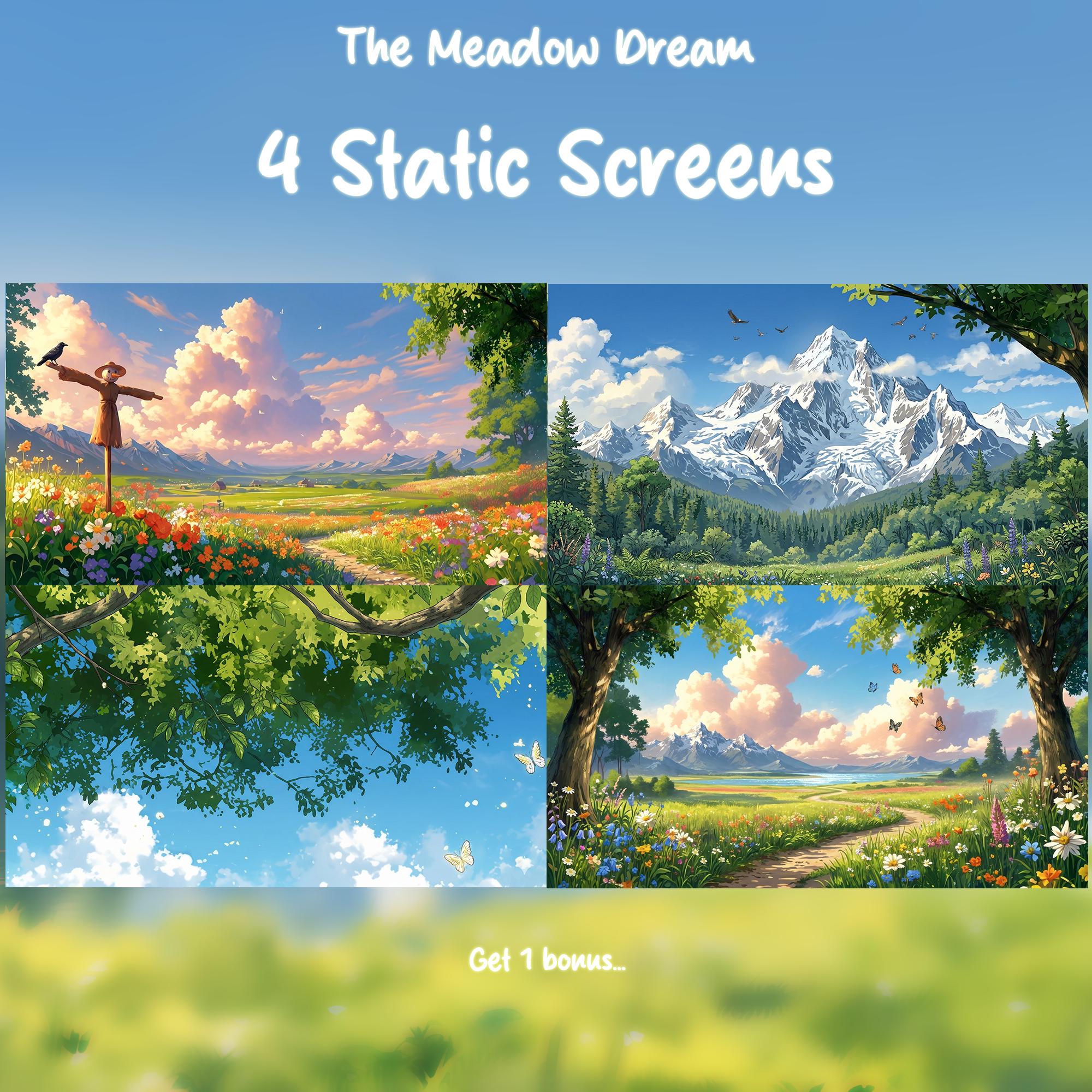 The Meadow Dream Animated Stream Pack – Cozy Cottagecore Forest Vtuber ...