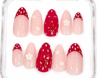 Strawberry Press-on Nails