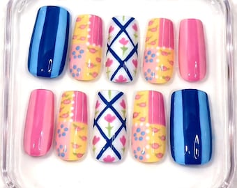 Floral Patches Press-on Nails