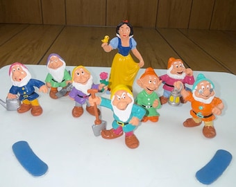 Figura vintage de Disney Bullyland de Blancanieves y los siete enanitos, pintada a mano en Alemania.