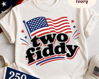 Camiseta Two Fiddy, Camiseta del 4 de julio, Camiseta del 250 aniversario, Camiseta sin mangas 1776-2026, Regalo del Día de la Independencia, Colores cómodos con humor americano