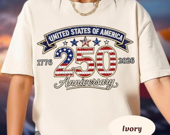 United States of America 250th Anniversary 1776–2026 Shirt, Patriotic Rhinestone USA PRINT Shirt, 4th of July Gift, Independence Day Shirt