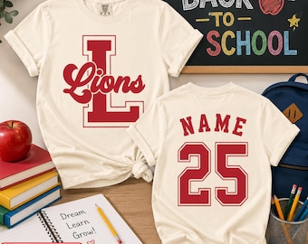 Comfort Colors Custom School Mascot Shirt, Personalized Team Spirit Shirt, Game Day Outfit, Cheer Mom Mascot Shirt, Football Season Shirt