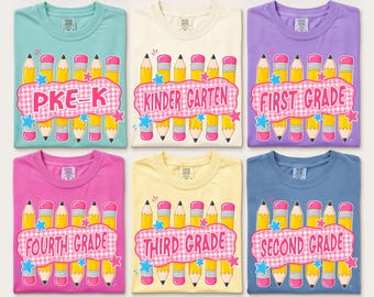 Comfort Colors® Teacher Grade Level Shirt, Back to School Teacher Team Shirts, Cute Matching Teacher Shirts, Trendy Teacher Squad Shirts