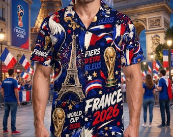 France Soccer World Cup 2026 Hawaiian Shirt – Unisex Football Fan Apparel