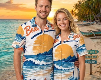 Hawaiian Shirt Beach Days, Men's Beach Shirt, Summer Vacation Shirt, Tropical Aloha Shirt, Beach Wear, Cruise Outfit, Sun Sea Relax Shirt